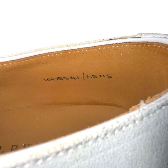 Ralph Lauren Purple Label Durham Buck Oxfords in Ivory Suede Men’s Sz 11 - Picture 14 of 16